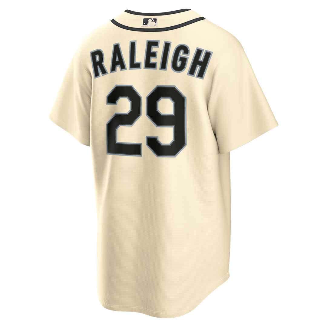 Seattle Mariners Cal Raleigh Navy Road Replica Jersey
