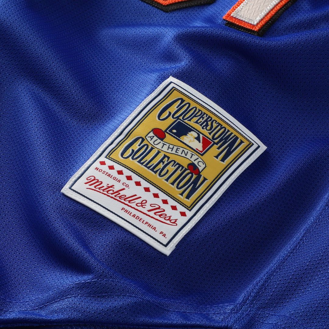 New York Mets Mike Piazza Royal Cooperstown Collection Mesh Batting Practice Button-Up Jersey