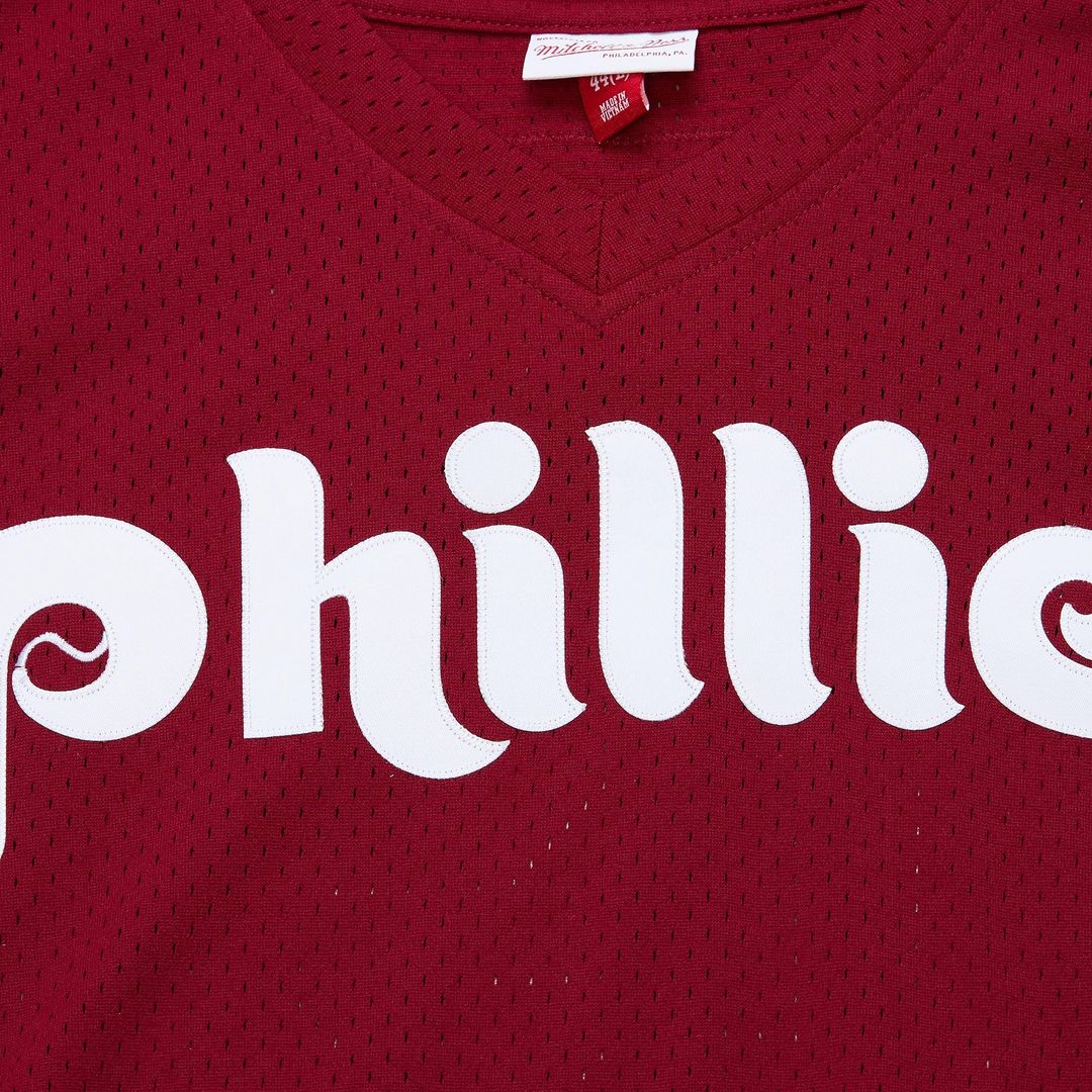 Philadelphia Phillies John Kruk Burgundy Big & Tall Cooperstown Collection Mesh Batting Practice Jersey