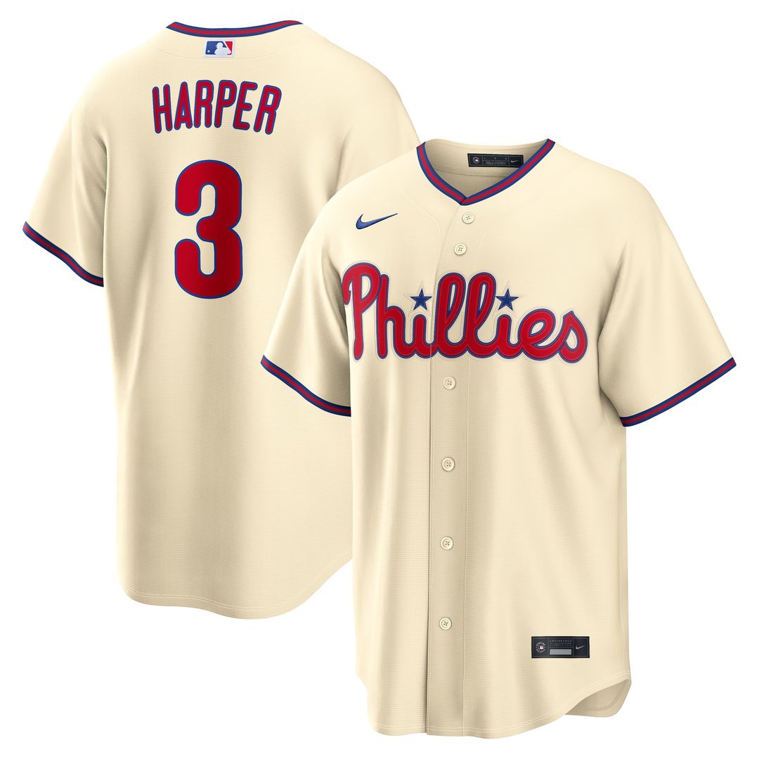 Philadelphia Phillies Bryce Harper Gray Road Replica Jersey