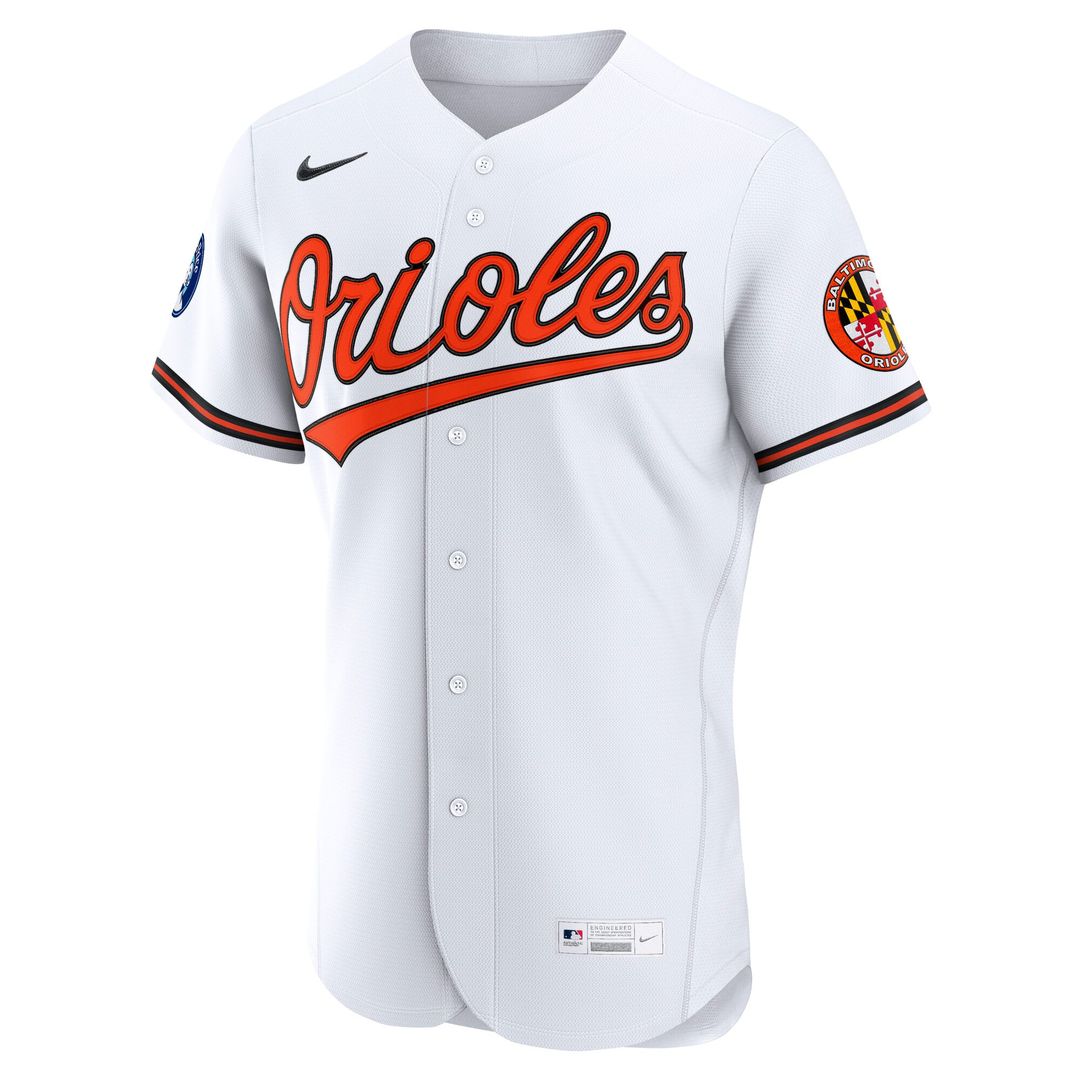Baltimore Orioles White Home Sponsor Patch Authentic Jersey