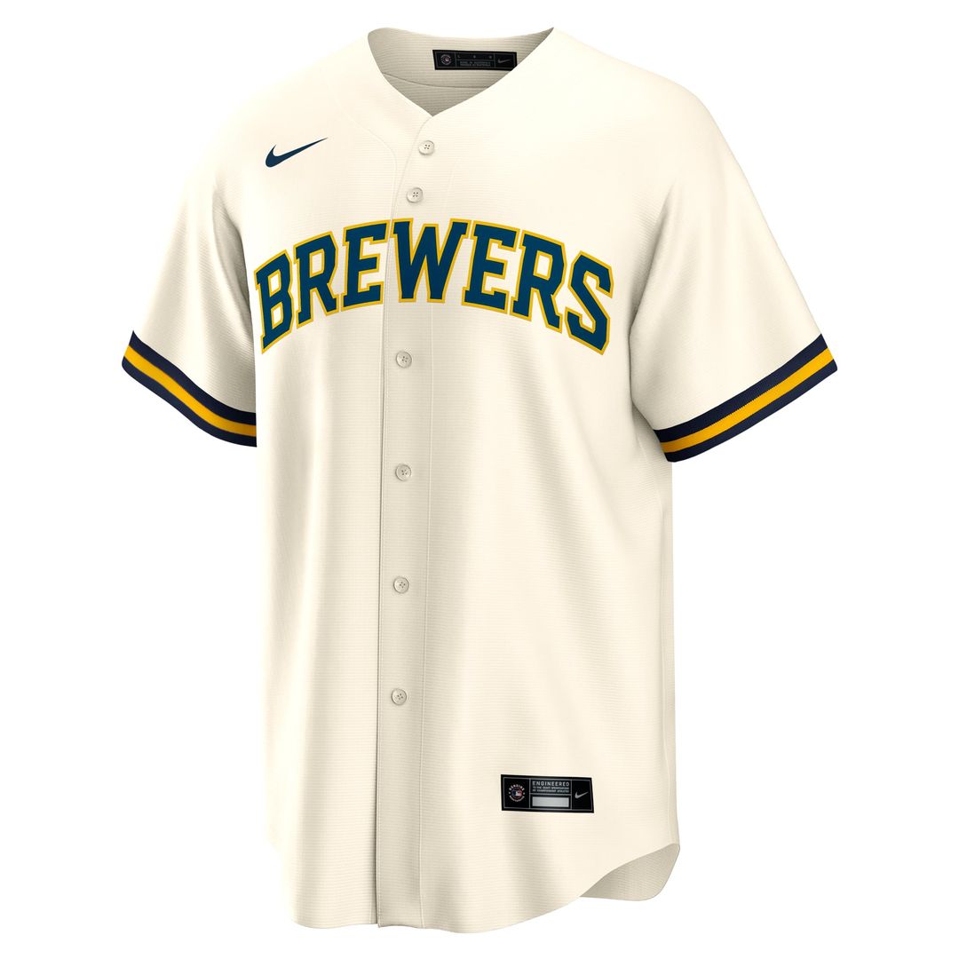 Milwaukee Brewers Sal Frelick Cream Home Replica Player Jersey
