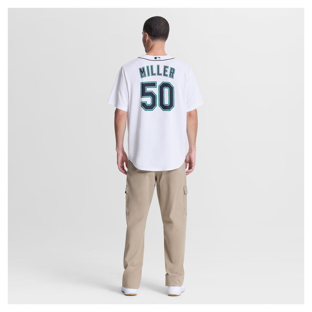 Seattle Mariners Bryce Miller White Home Replica Jersey