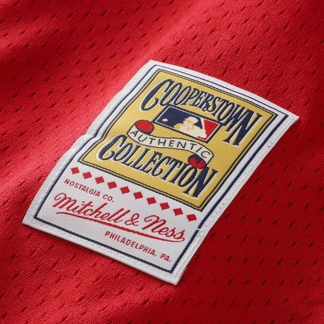Cincinnati Reds Barry Larkin Red Throwback Cooperstown Mesh Batting Practice Jersey