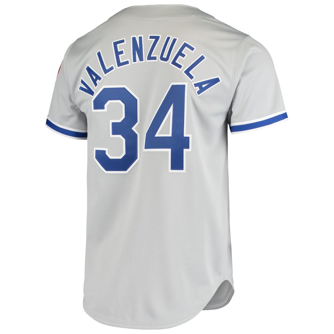 Los Angeles Dodgers Fernando Valenzuela Gray Authentic Jersey